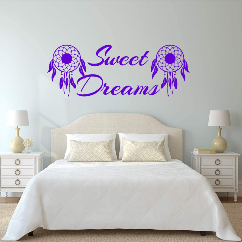 Adhésif décoratif Dream Catcher Sweet Dreams, H 8 po x l 22 po, Mauve