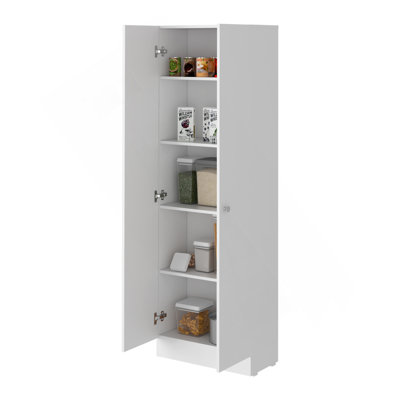 Grande armoire de rangement rectangulaire à 2 portes Buxton - blanc