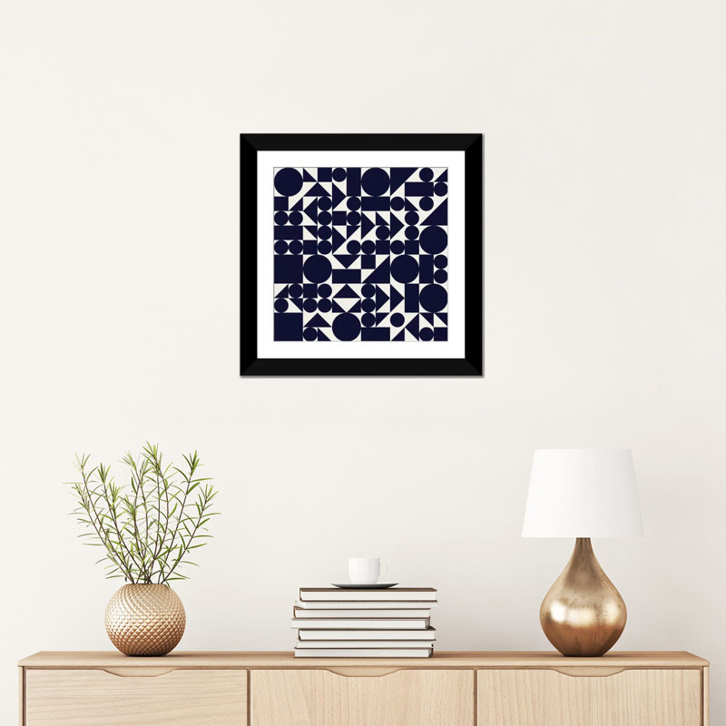 « block », impression sur toile, H 16 po x l 16 po x P 1 po, Papier d'art encadré noir