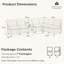Banc de coin-repas pour 6 personnes avec rangement, chenille beige lavable-130975720-130975713