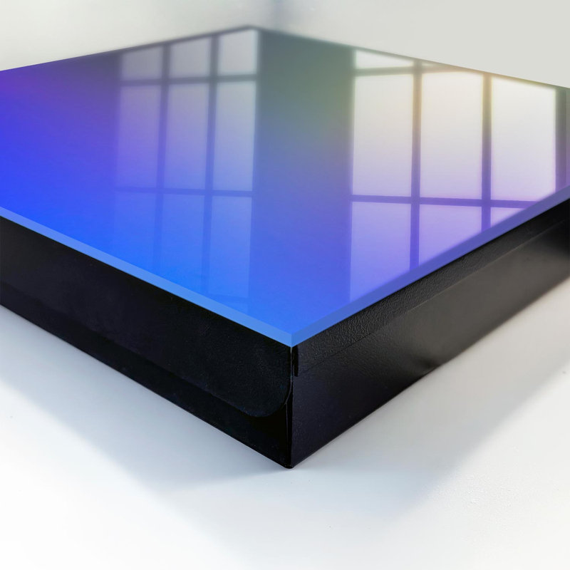 Metal Decorative Trunk, Black/Blue/Purple