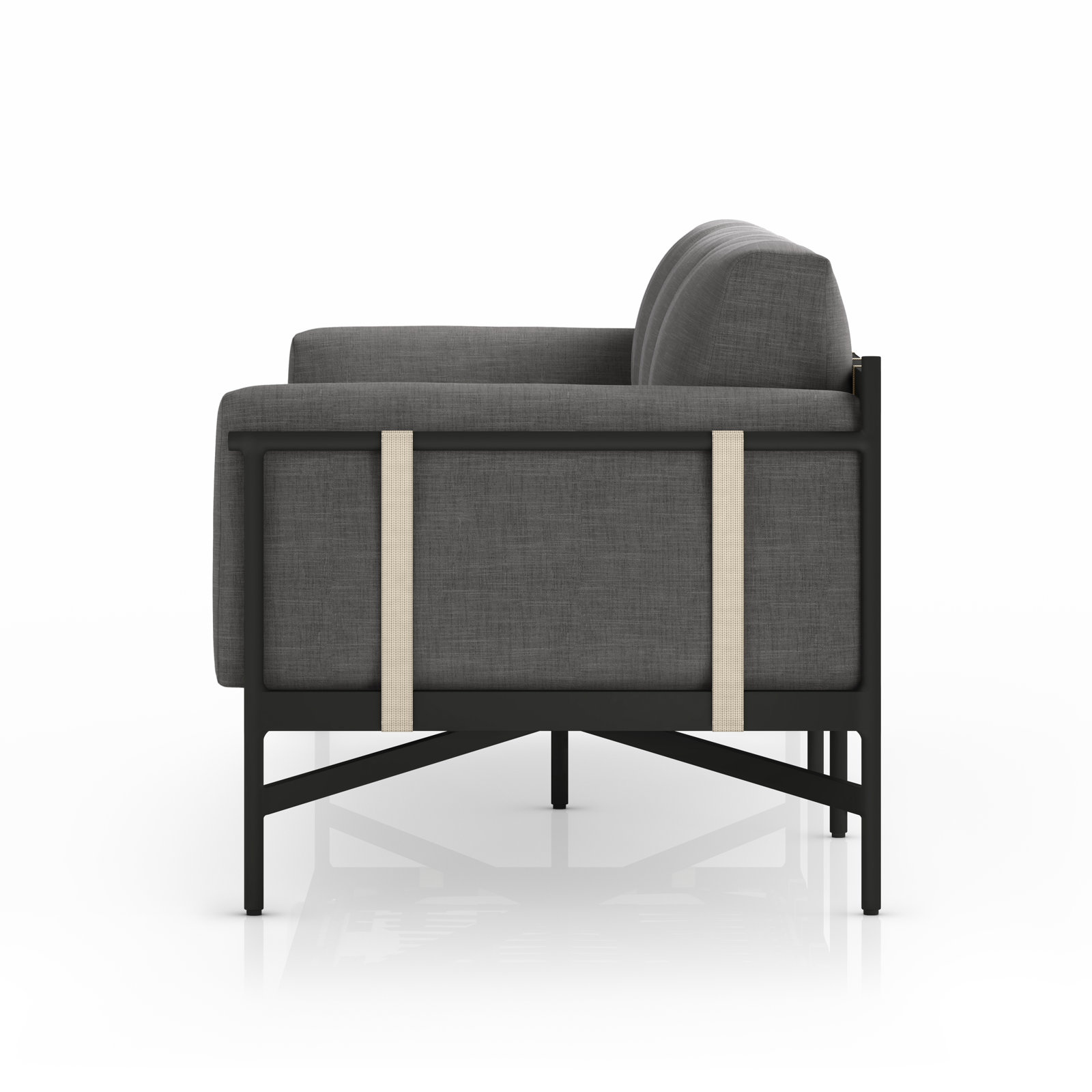 Iffie 99" Patio Sofa, Venao Charcoal Performance
