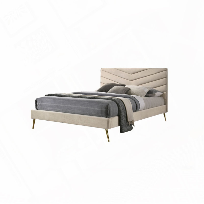Lit très grand beige moderne