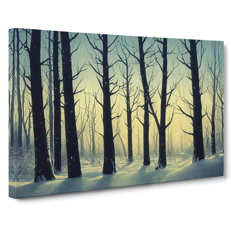 Animated Winter Forest - Wrapped Canvas, 50cm H x 76cm W x 3cm D