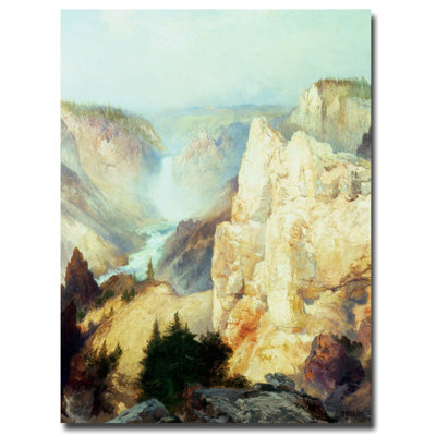 "grand canyon of yellowstone" par thomas moran, reproduction d’art sur toile tendue