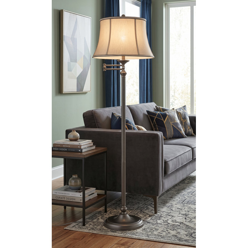Lampe sur pied avec bras pivotant 61 po Brantford Legacy, Gris