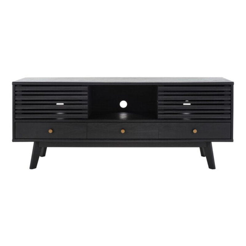 Topeka 3 Drawer 1 Shelf TV Stand, Black