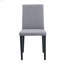 Deux chaises de salle à manger en lin et coton gris clair, simples et polyvalentes, confortables et accompagnées. Les chaises de salle à manger exquises et polyvalentes offrent une nouvelle expérience confortable.