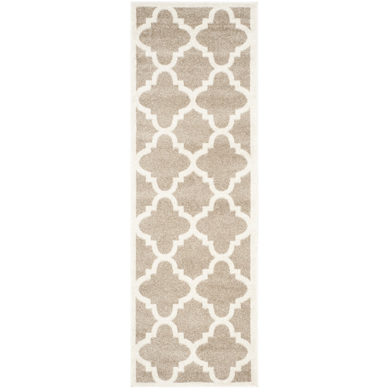 Ammundsen Geometric Wheat / Beige Area Rug, Runner 2'3" x 9'