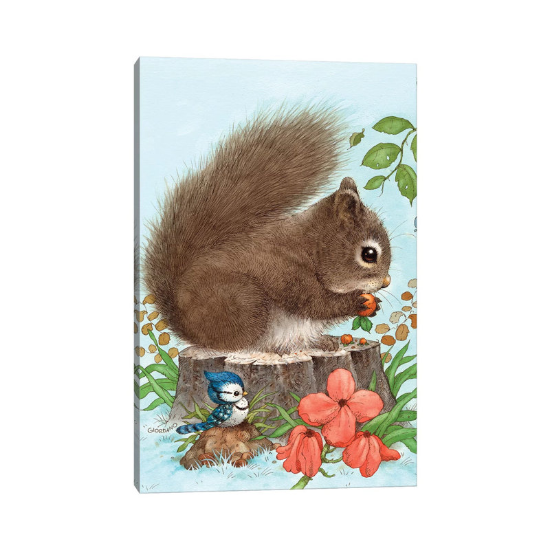 Playfull Squirrel - Wrapped Canvas Print, 101.6 cm H x 66.04 cm W x 1.91 cm D