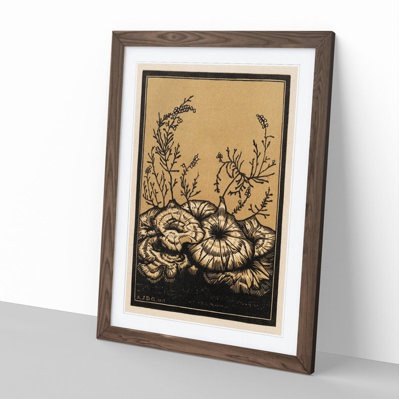 Blossoming Plants by Julie De Graag - Picture Frame Painting, Walnut Framed, 36cm H x 27cm W x 2cm D