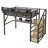 Full Size Metal Loft Bed with Desk, Charging Station, Stairs & Light, Kids Teens Loft Bed Frame, Black