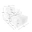 Canapé ergonomique à une place avec repose-pieds, coussins de soutien à haute résilience, méridienne moderne facile à assembler pour le salon, le bureau, le bureau, blanc