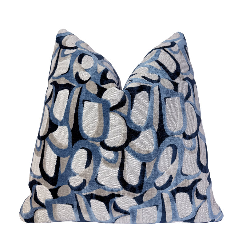 Housse de coussin Grotto, H 22 po x l 22 po, Bleu