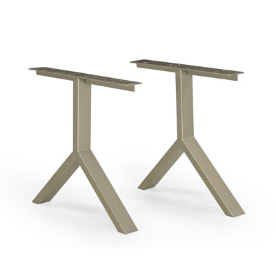 Aluminum Y Base - Dining Table Base Only (Set of 2) - Hardware Not Included