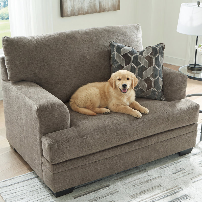 Gwendolynne Upholstered Accent Chair, Brown Polyester