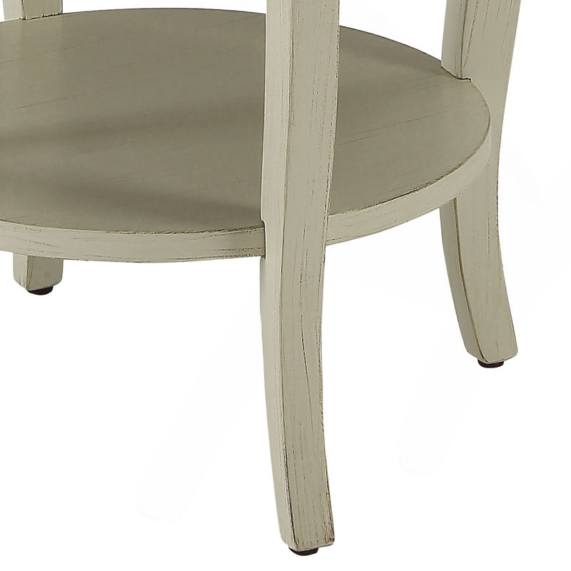 Table d'appoint ACME Aberta, blanc antique, Blanc