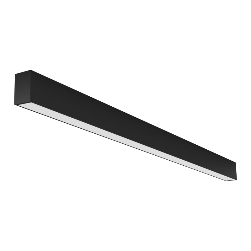 Luminaire linéaire à fixation en surface 4 pieds, 3000K, 3000 Kelvins, Noir, H 2,76 po x l 48,5 po x P 2,17 po