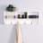 White Entryway Coat Rack With 4 Hooks And Efficient Wooden Storage Shelf Wall Mounted Dependable