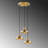 Elegant Gold Chandelier, Adjustable Height 29 - 42.9 inches | Metal Body, Ø22 x 5.1 inches Cap | 3 x E27 Max 40W Socket (Bulb Not Included) | Perfect for Dining Room & Living Spaces, Modern & Luxurious Design
