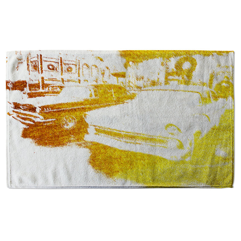 Nayli Polyester Shower Curtain Set, Yellow