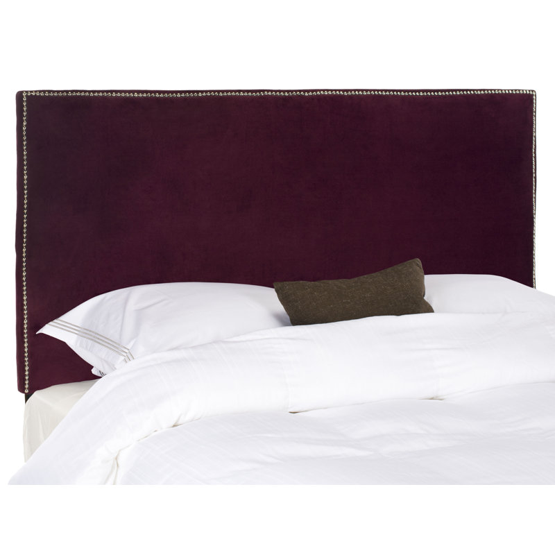 Tête de lit tapissier Farringdon, Double, Aubergine, Lin