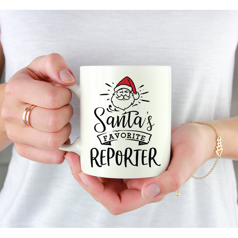 Grande tasse à café Tuileries, « Santa's Favorite Reporter »