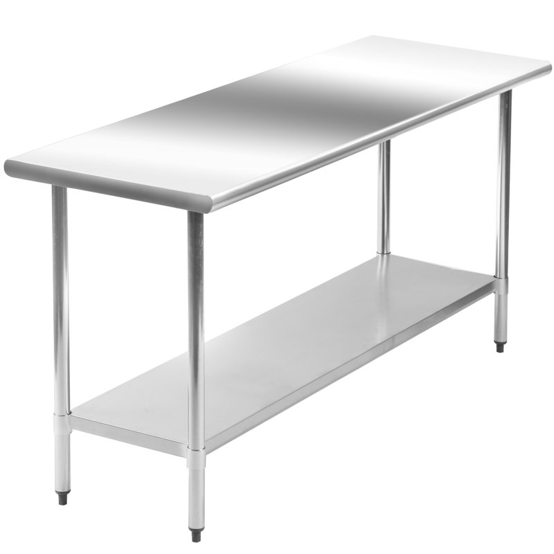 Table de travail réglable en acier inoxydable de 24,03 po de largeur, 24W×60L