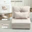 Surface de la chambre à coucher Flip Chair: réglable, pliable, lin beige