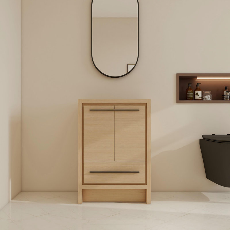 Base de meuble-lavabo simple 24 po avec tablette et tiroir