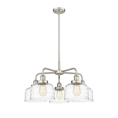 Lustre en verre à 5 lumières Bell