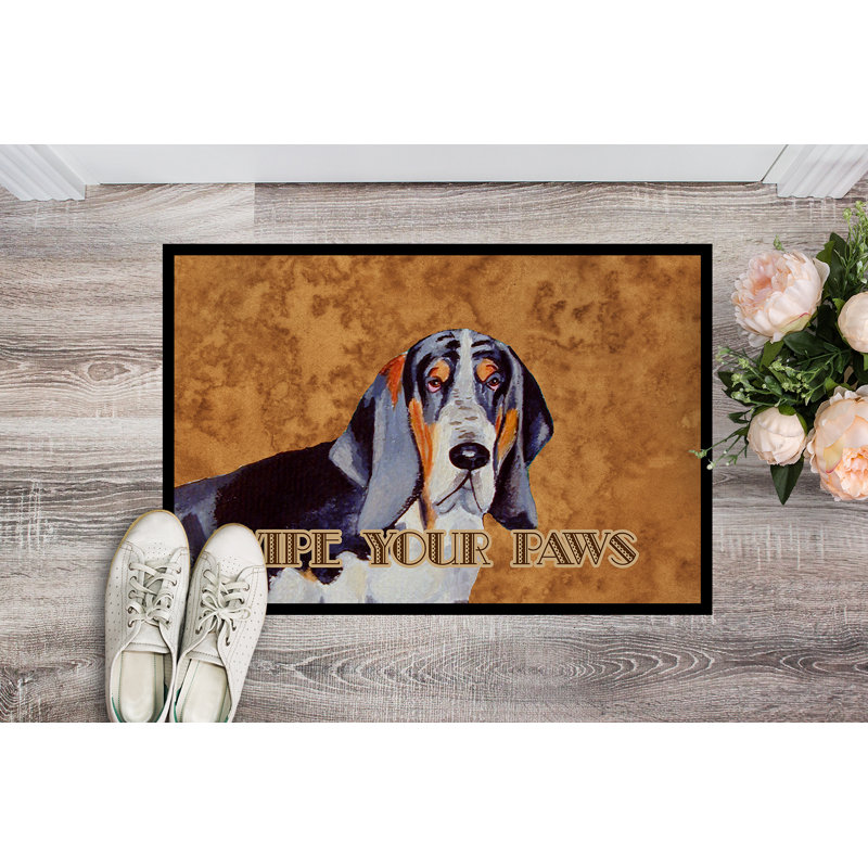 Bassett 36 po x 18 po tapis de porte d’intérieur anti-dérapant, Rectangle 2 pi x 3 pi