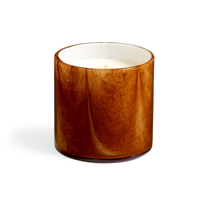 Bougie parfumée à la vanille avec support en verre Source & Story