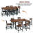 7-piece Dining Table Set, Extendable Tabletop
