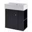 Meuble-lavabo flottant moderne de 21,6 po avec lavabo en céramique - pour les petites salles de bain, rangement à droite-284099439