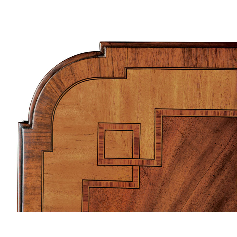 Greek Key Mahogany Wood Dining Table