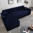 Thick Velvet L-Shaped Sofa Cover - Sectional Sofa Cover With 2 Throw Pillow Covers-439605150