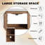 Meuble-lavabo mural, lavabo en céramique, tablette, porte à fermeture en douceur-432260046
