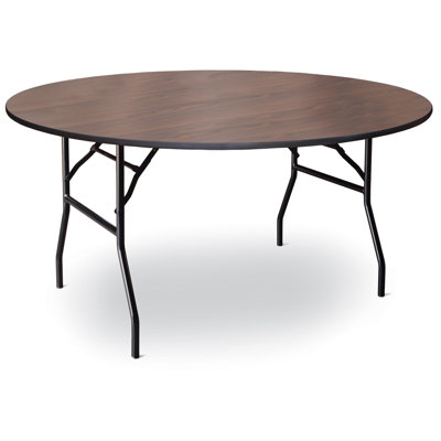 48" Round Montana Walnut Laminate Table