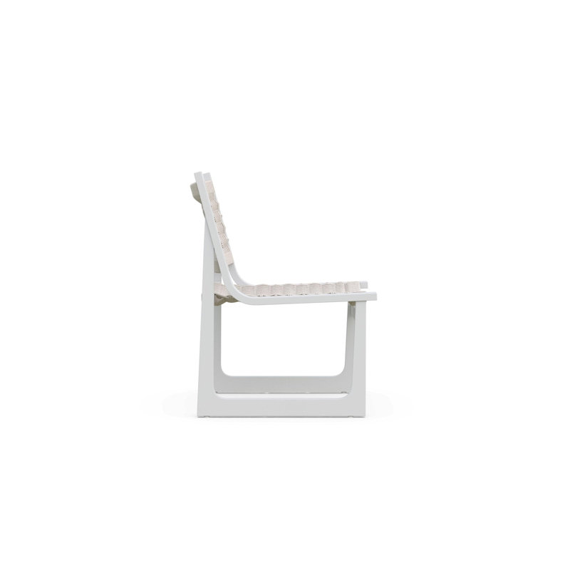 Cozumel Dining Chair, Matte White/Birch