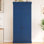 Garde-manger autoportant de 77 po de hauteur, armoire de rangement moderne de style Shaker de L 35 po x l 17,7 po avec tablettes réglables, tablettes de porte, tiroirs et porte-bouteilles, bleu