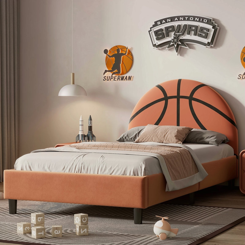 Lit plateforme tapissier Basketball Design