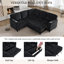 Canapé-lit modulaire en L de 81 po avec lit escamotable et rangement USB-290635354