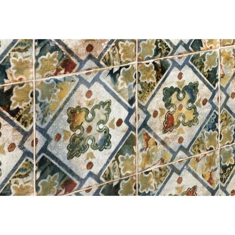 Angela Harris Dunmore 8x8 Polished Hand Painted Look Ceramic Tile