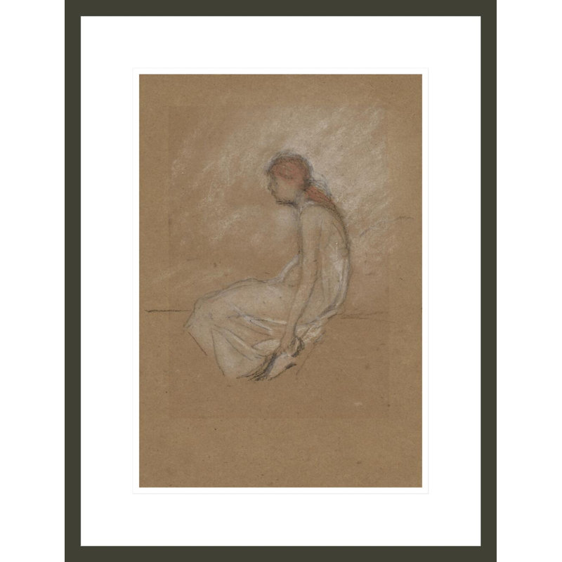 Femme assise aux cheveux roux par James McNeill Whistler, impression giclée sur cadre, H 21,75 po x l 16,72 po