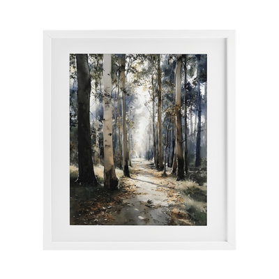 «Path in Autumn Light», reproduction sous verre encadrée, design par Franklyn Gregory