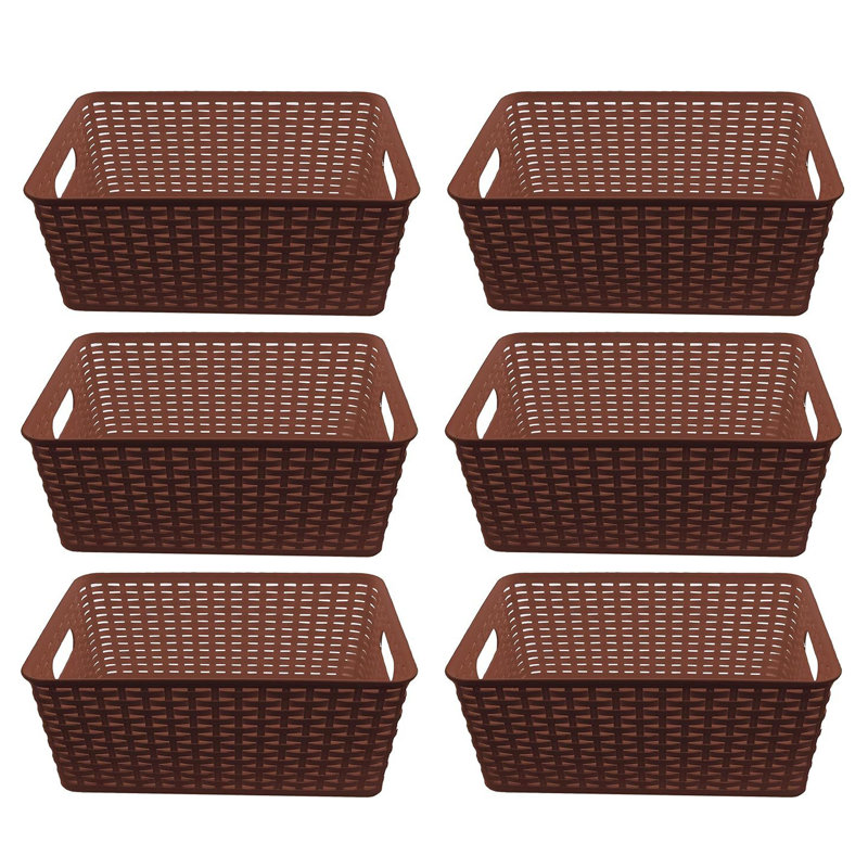 Panier en rotin, Brun, 1, H 4 po x l 11 po x P 7,5 po