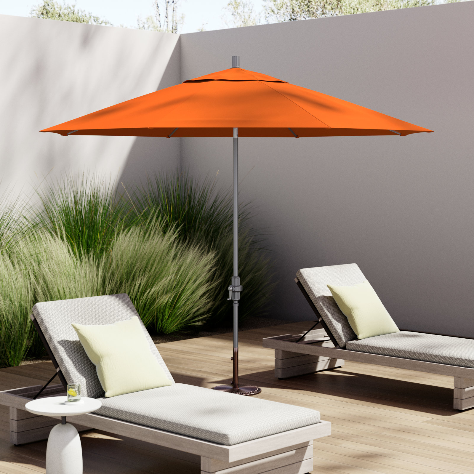 Romany 9' Sunbrella® Umbrella, Tuscan Performance Canvas