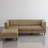 4 - Piece Upholstered Camel Tufted Corduroy Modular Sectional with Pillow Back and Removable Flip-Tray Top Storage Ottoman-1624904041