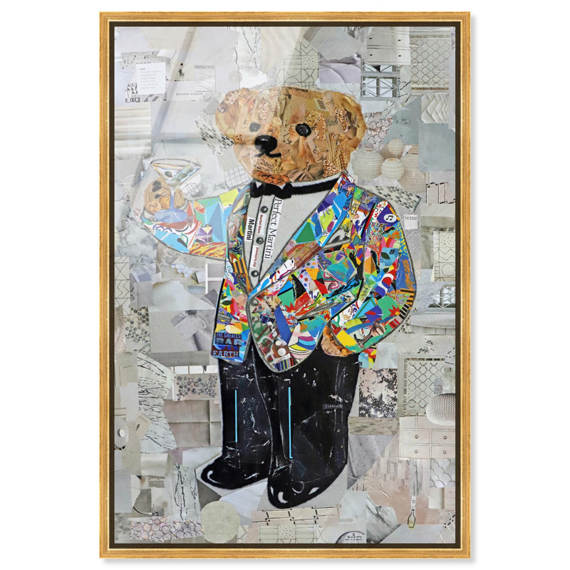 Oliver Gal Tall Elegance by Katy Hirschfeld Animals - Framed Acrylic Glass Wall Art, 36" H x 24" W, Gold